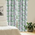 thumbnail image 2 of Ambesonne Vintage Asian Curtains, Purple Iris with Bird, Pair of 28"x95", Baby Blue Pink, 2 of 5