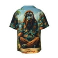 thumbnail image 2 of Fotbe Forest Meditating Gorilla print Short Sleeve Button Down Shirts for Men Casual Summer Beach Wrinkle Free Shirt-Medium, 2 of 7