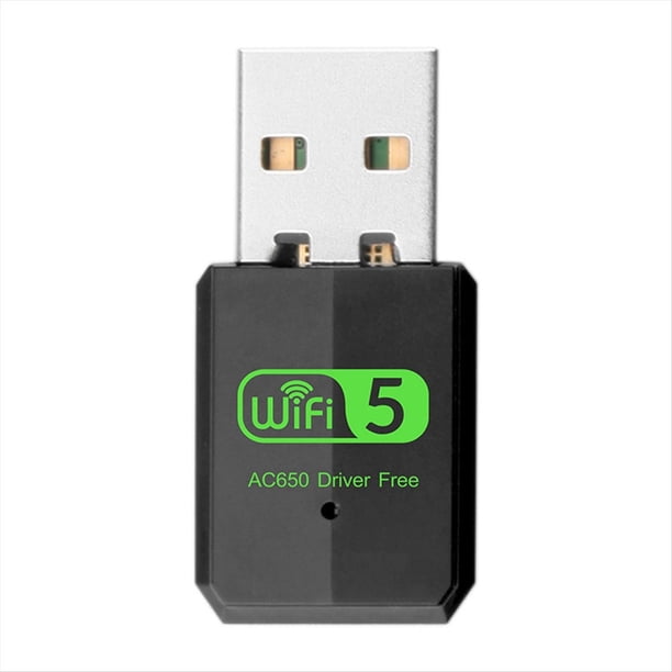 Adaptador WiFi 5 AX600 USB 2.0 de Doble Banda de 2,4 G/5,8 Ghz, Receptor Inalámbrico para PC y Portátil, Versión 10/11, Sin Controlador.