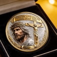 thumbnail image 5 of FeiFu Christ Commemorative Coin Easter Souvenir Coin Religious Collection Art Coin for Easter Holiday Decor Christian Gift, 5 of 6