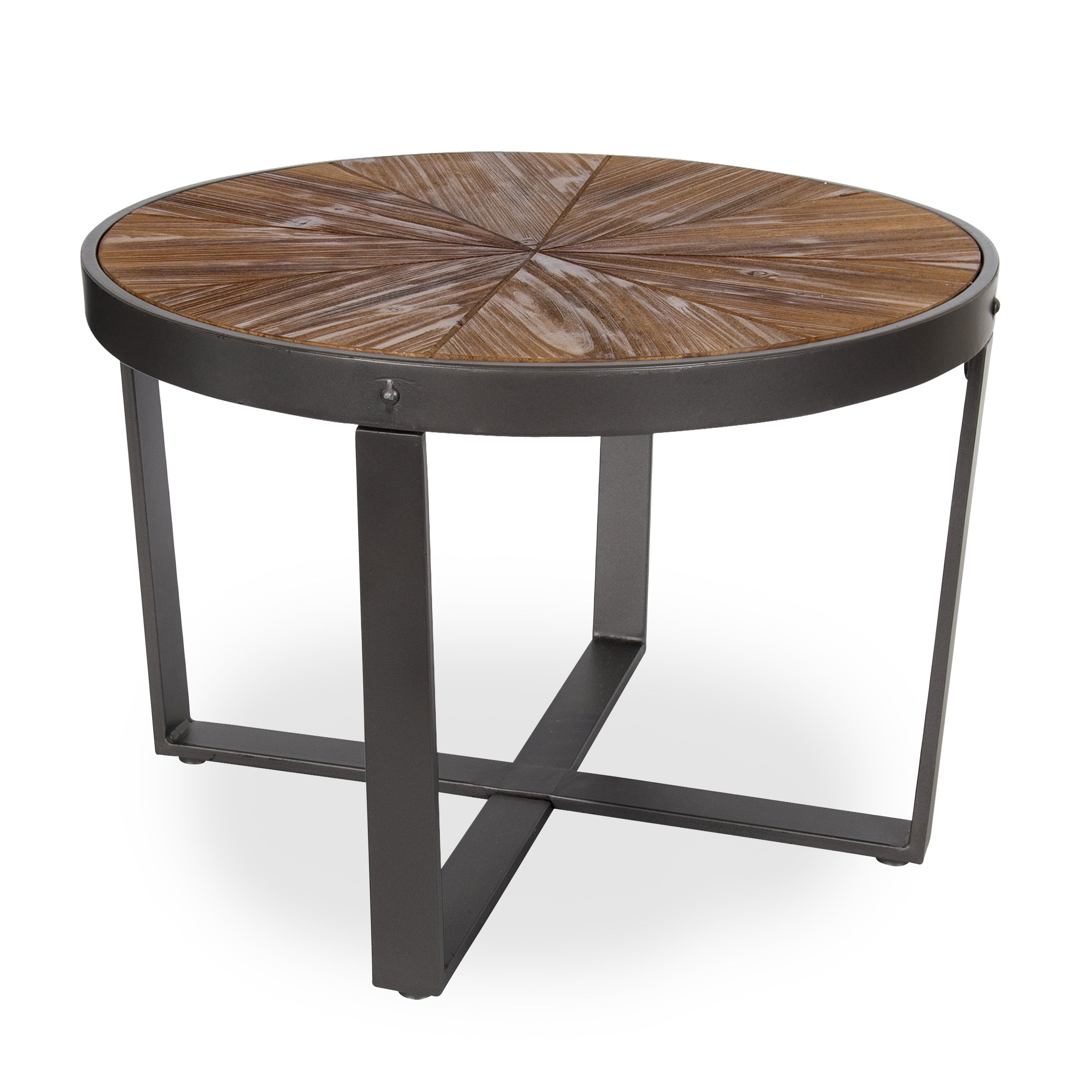 ROUND GREY COLOR STEEL DISPLAY TABLE 