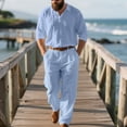 thumbnail image 3 of Daolelai Men's Linen Suit, 3 of 6