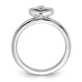 Sterling Silver Stackable Expressions Heart Diamond Ring - Walmart.com