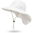 thumbnail image 3 of Children's Wide Brim Sun Hat for Kids UV Protection Summer Safari Cap with Neck Flap Breathable Mesh Panels Adjustable Chin Strap for Outdoor Beach Play Fishing Hiking Travel Accessory, 3 of 4