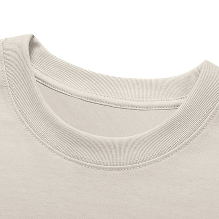 HOOMEUMY Men's Summer Round Neck Short Sleeve T-Shirt Baggy Loose