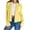 Yellow, variant on Open Front Solid Color Women Long Sleeve Shawl Neckline Knit Crop Cardigan
