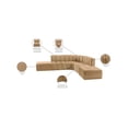 thumbnail image 2 of Meridian Furniture Arc Camel Velvet Modular Sectional, 2 of 14