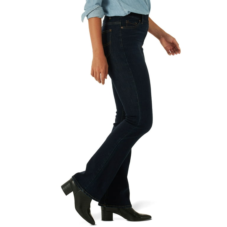 Lee Womens Petite Stretch Pull-On Bootcut Jeans