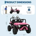 thumbnail image 2 of 24V 2-Seater Kids Ride-On Truck, Four-wheel Drive Electric Car with Remote Control, 3 Speeds Up to 4.97MPH, Spring Suspension & LED Lights for Outdoor Adventure, 2 of 9