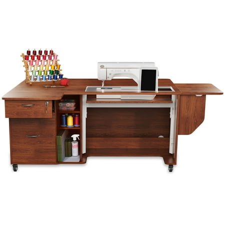 Kangaroo Kabinets Sydney Lite XL Sewing Cabinet - Teak Drop Ship