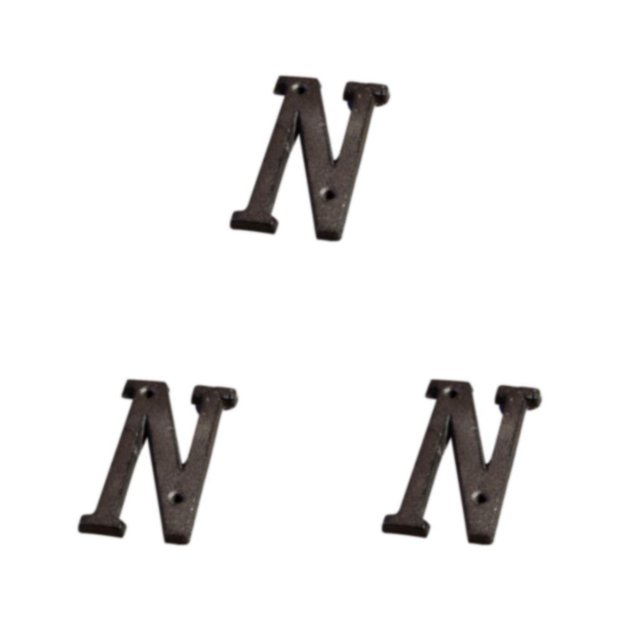 relayinert Maison Signe avec Rétro 3D Large Gamme d'Utilisations et Durable Résistant aux Intempéries Maison en Métal Numéros Rétro 3D Signe N 3Set