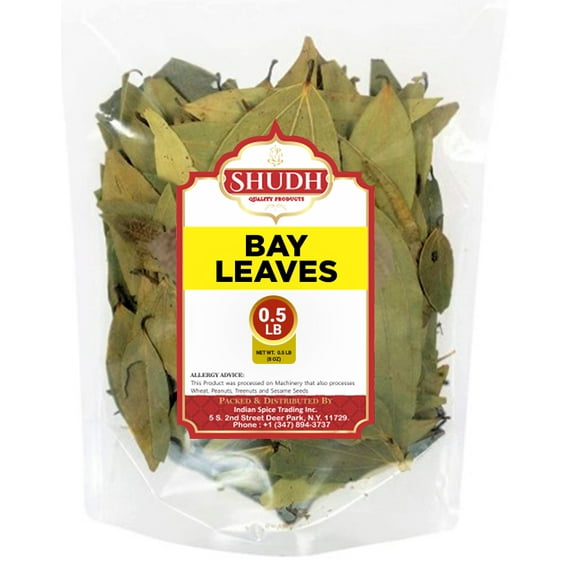 Shudh Bay Leaf (Leaves) Whole Spice Hand Selected Extra Large ~ All Natural | Gluten Friendly | NON-GMO | Vegan | Indian Origin (Tej Patta) (8 oz)