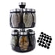 thumbnail image 1 of Organizador giratorio para especias, almacenamiento para cocina, soporte para especias, organizador giratorio para hierbas y especias con 12 botellas de vidrio, 1 of 7