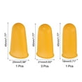 thumbnail image 2 of Uxcell 10Pcs Rubber Fingers Tips Finger Protectors Silicone Thimble 3 Sizes Orange, 2 of 6