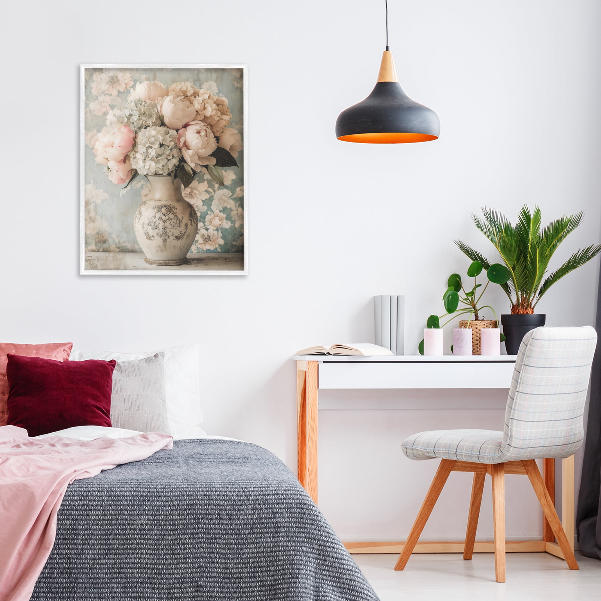 Stupell Industries Delightful Arrangement of Flowers White Framed Giclee Art, design by Creative Studio