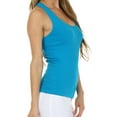 thumbnail image 4 of Sakkas Basics Ribbed Racerback Cami Tank Top - Marine Blue - One Size, 4 of 4