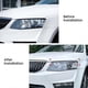 thumbnail image 4 of Car Front Headlight Cover Head Light Lamp Eyelid Eyebrow Trim ABS for MK3 2015-2017 Carbon Fiber, 4 of 5