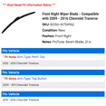 thumbnail image 2 of Front Right Wiper Blade - Compatible with 2009 - 2016 Chevy Traverse 2010 2011 2012 2013 2014 2015, 2 of 2