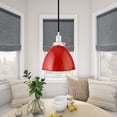 thumbnail image 3 of Evelyn&Zoe 8" Poppy Red/Polished Nickel Metal Pendant, 3 of 5