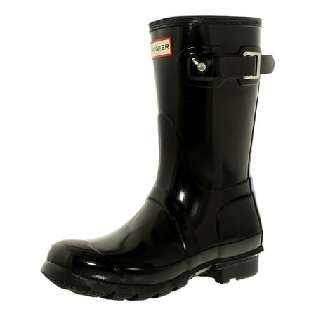 original short adjustable back gloss waterproof rain boot