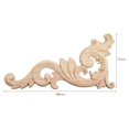 thumbnail image 3 of 12Pzs Ornamento Adornos Ornamentos de Madera Hechos A Mano para Esquina de Mueble Guardarropa 15X7.5cm, 3 of 5