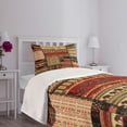 thumbnail image 5 of Ambesonne African Quilted Bedspread Set 2 Pcs, Patchwork Style, Twin Size, Red Green Black, 5 of 6