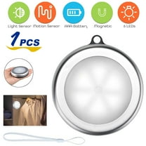 6 LED Closet Lights, Battery Operated Motion Sensor Light Indoor, Battery Night Light Wireless, Stick on Wall Lamps for Pantry, Cabinet, Wardrobe, Kitchen, Stairs, Steps, Hallway, White