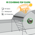 thumbnail image 4 of Arlopu Large Metal Chicken Coop, 23FT Walk-in Poultry Cage Chicken Playpen Hen House Rabbits Habitat Cage with Waterproof Cover, 4 of 9