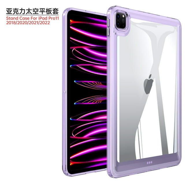 Étui Transparent Peint Résistant aux Chutes pour APPLE IPAD PRO11 AIR3 4 5 Mini 4 5 6 Étui pour Tablette pour IPAD 10.2 IPAD 5 IPAD 6 Étui Violet Pâle IPAD 10 2022