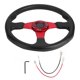 thumbnail image 2 of Volante deportivo de carreras de 350 mm/14 pulgadas, plato hondo, 6 pernos, accesorio universal modificado, rojo, 2 of 14