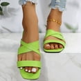 thumbnail image 2 of Vedolay Flat Sandals for Women Sandals for Women Platform Casual Ankle Strap Wedge Comfortable Sandals,Green 8, 2 of 5