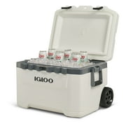 Igloo 52 QT Overland Ice Chest Cooler with Wheels, White