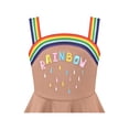 thumbnail image 4 of Girls Dress Rainbow Raindrop A-line Strip Suspender Swing Sundress 4 Years, 4 of 8