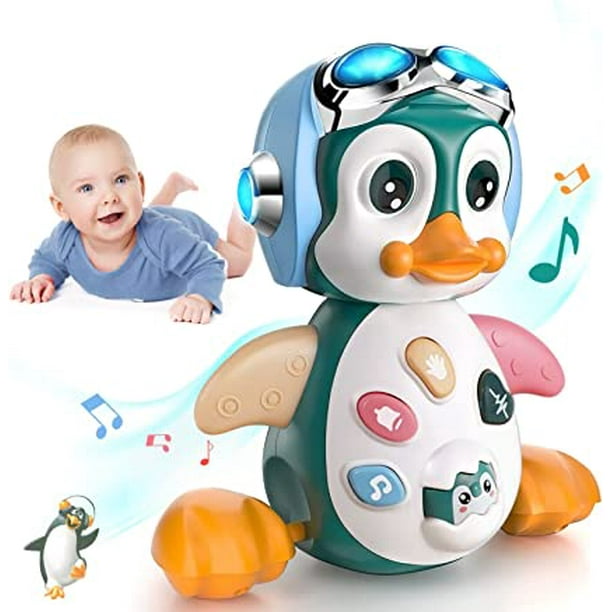 Regalos de juguetes para bebes de 6 9 12 y 24 meses juguetes musicales para ninos de 1 ano juguetes para gatear con musica y luces pinguino de juguete para bebes de