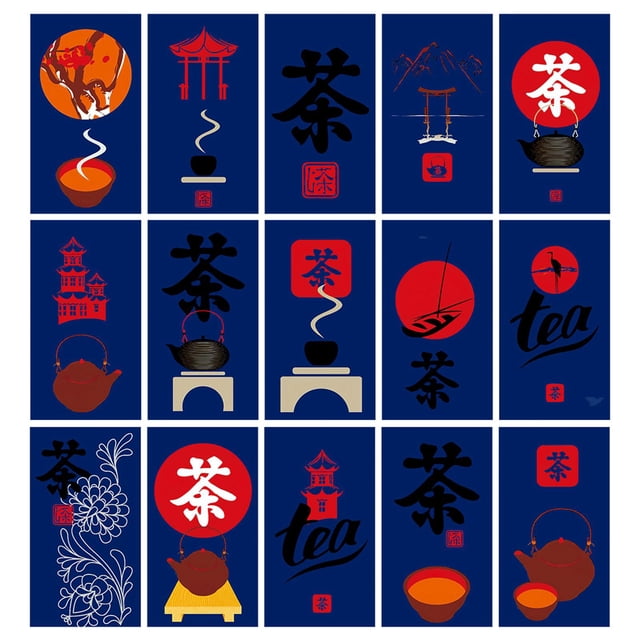 Bandera decorativa, banderines, pancarta de Izakaya, adorno colgante, bandera decorativa Té de 45 m