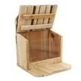 thumbnail image 3 of EeaseMX Comedero para ardillas, mesa de picnic de madera, soporte para almacenar alimentos, comedero para mascotas en el patio trasero, 3 of 7