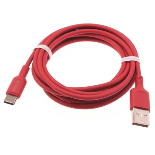 Red 6ft USB-C Cable for OnePlus 8T Plus (8T ) Phone - Charger Cord Power Wire Type-C Fast Charge Sync High Speed V8Q Compatible With OnePlus 8T 