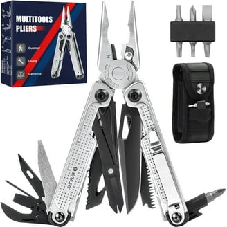 16-in-1 Multi Tool With Safety Locks - Stainless Steel Survival Tool With Pliers, Knife & Sheath
