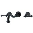 thumbnail image 1 of 8 in. Wall Mount Sink Faucet with Handle, Oil Rubbed Bronze, 1 of 1