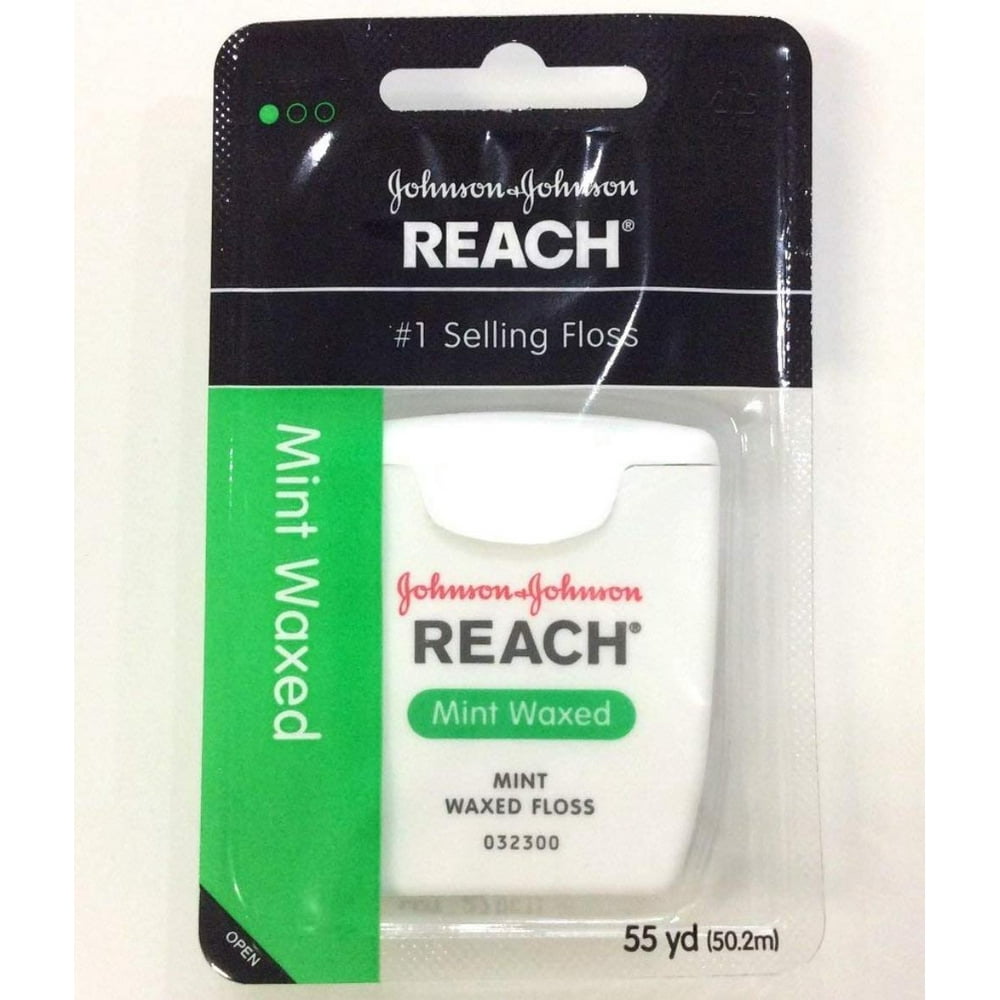 Johnson&Johnson Mint Waxed Dental Floss 55 Yd (Pack of 2), Pack of 2