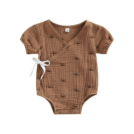 

Baby Girls Romper Print Spring Summer Short Sleeve Romper Bosyduit Baby Clothes