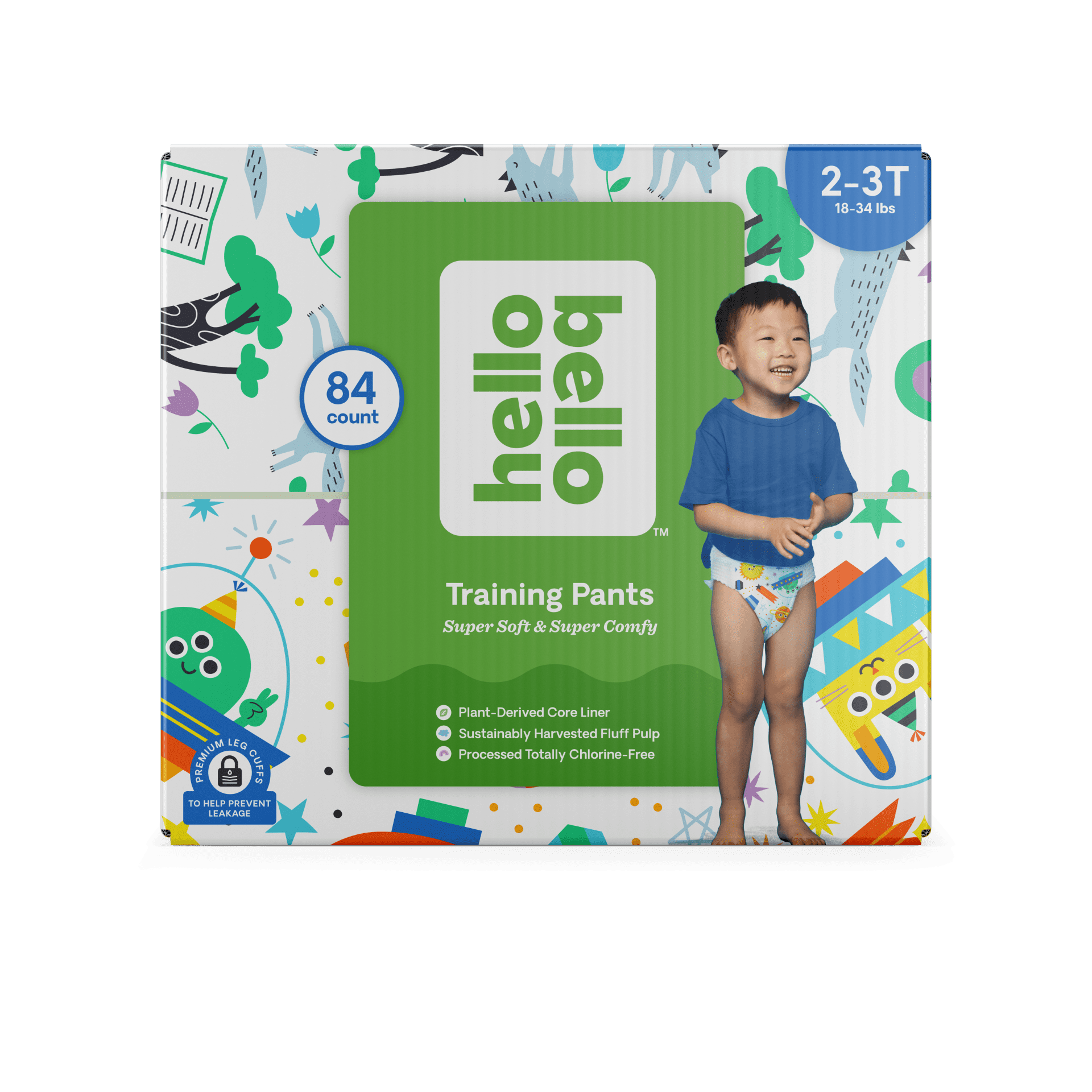 Hello Bello Boy Training Pants Club Box I Bedtime Stories & Space Travelers I Size Medium (2T-3T) I 84 Count