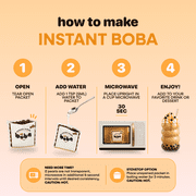 Yulu Boba Now, Instant Tapioca Boba Pearls, Individual Packets, 12 Servings