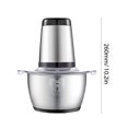 thumbnail image 2 of Picadora eléctrica de acero inoxidable con capacidad de 2L, cortadora de procesador de alimentos de 2 velocidades, 350W, 2 of 2