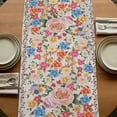 thumbnail image 5 of Table Runners 72 Inches Long Dress Scarves, Boho Pink Flowers Farmhouse Kitchen/Dining Table Runner, Coffee Tablerunners, Colorful Floral Spring Vintage Botanical 18x72 Inch, 5 of 9