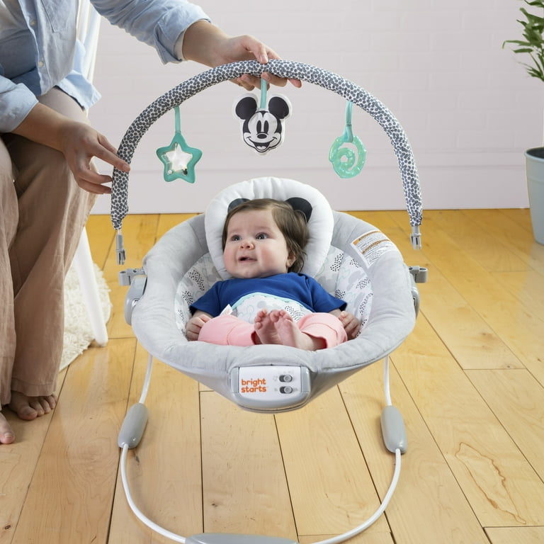 Bright Starts Mickey Mouse Comfy Disney Baby Bouncer, Cloudscapes