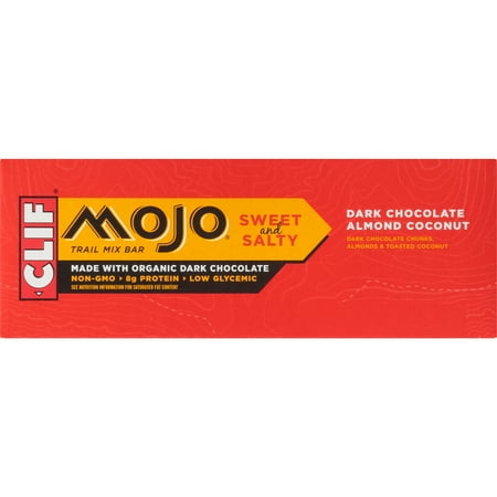 Clif Bar Mojo, Dark Chocolate Almond Coconut Trail Mix Bar, 12 Ct, 1.59 oz.