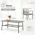 HAPPATIO 7Piece Outdoor Dining Set for 6, Aluminum Patio Dining Set — free download