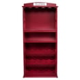 thumbnail image 3 of Phone Booth Bar Cabinet w/ Wine Storage - Rich Burgundy Red, 3 of 10