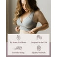 thumbnail image 6 of Kindred Bravely French Terry Nursing Bra for Breastfeeding and Sleep, Racerback Crossover, Soft and Stretchy Maternity Bra (Grey Heather, XL Busty), 6 of 6
